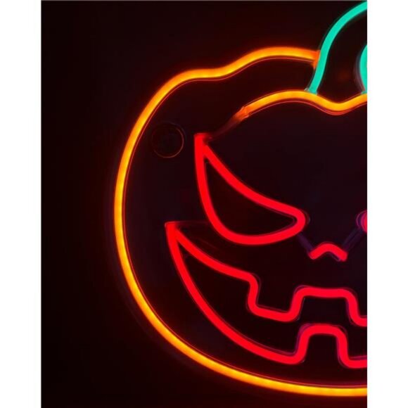 Halloween Pumpkin Neon Sign -13 X 12.5 Inch Dimmer Led Neon Signs for Halloween - Picture 3 of 7